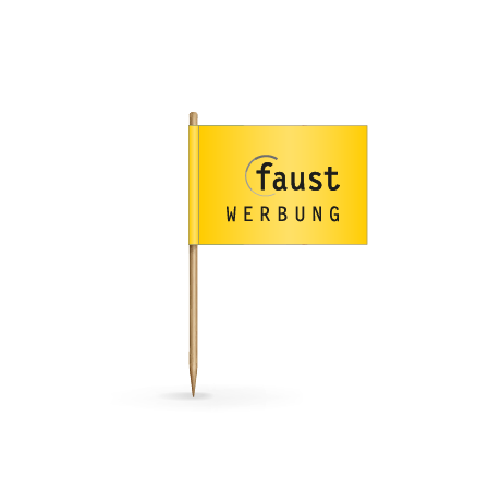 Zahnstocher mit Fähnchen | ca. 7 cm | beidseitig bedruckt