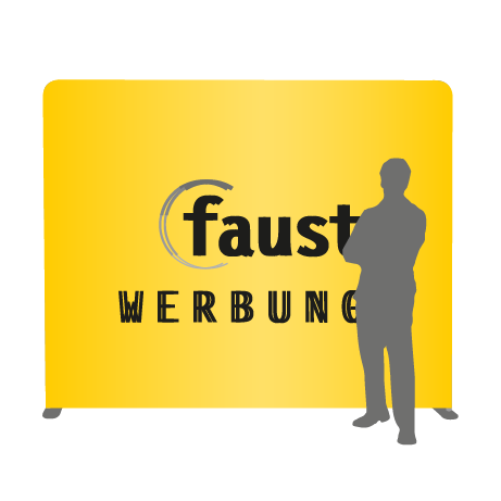 Textilwand ALU | 240er gerade | einseitig bedruckt