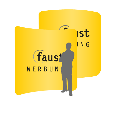 Textilwand ALU | 240er gebogen | beidseitig bedruckt