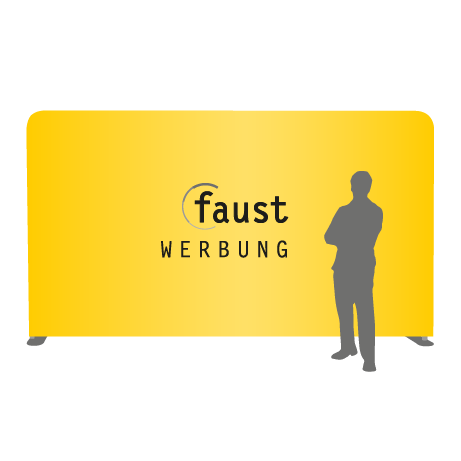 Textilwand ALU | 500er gerade | einseitig bedruckt