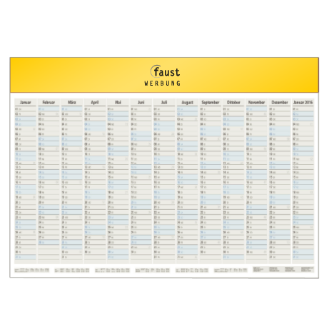 Jahresplaner – einseitig