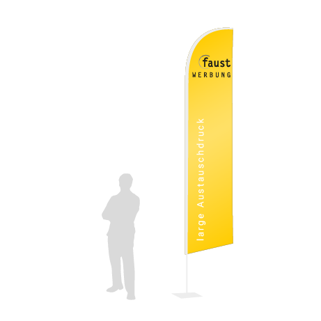 Beachflag Wind Austauschdruck | Large (400 cm) | einseitig bedruckt