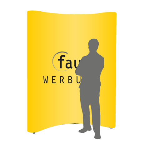 Pop-Up Faltwand | 2 x 3 Felder gebogen | einseitig bedruckt