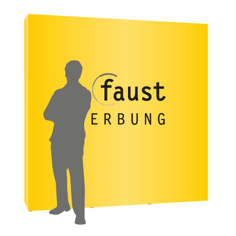 Textilfaltwand | 3 x 3 Felder gerade | einseitig bedruckt