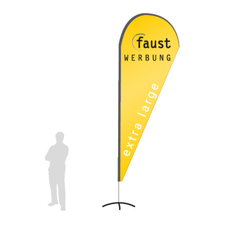 Beachflag Drop | Extra Large (460 cm) | einseitig bedruckt