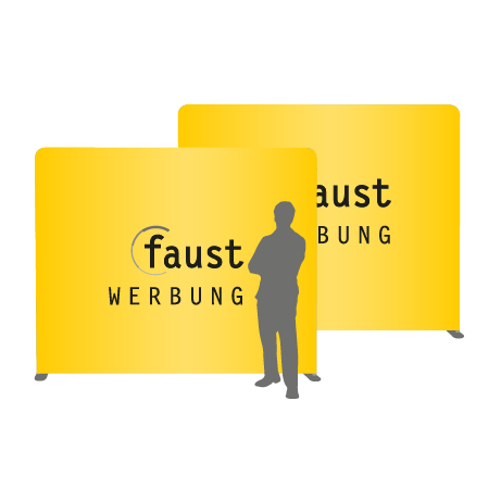 Textilwand ALU | 240er gerade | beidseitig bedruckt