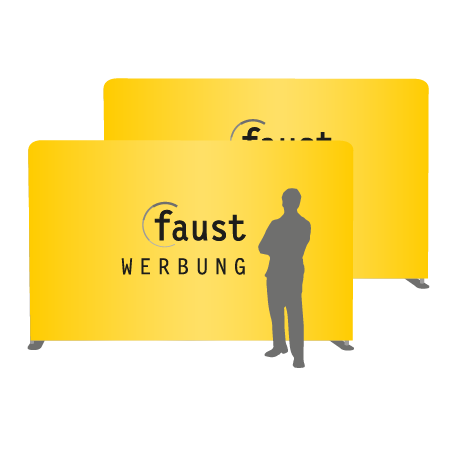 Textilwand ALU | 400er gerade | beidseitig bedruckt