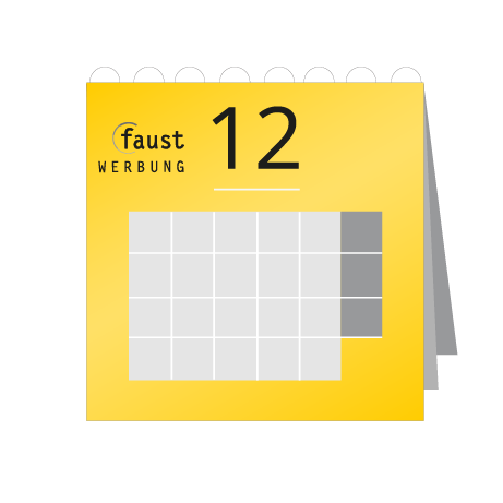 12 Blatt Wandkalender mit Deckblatt