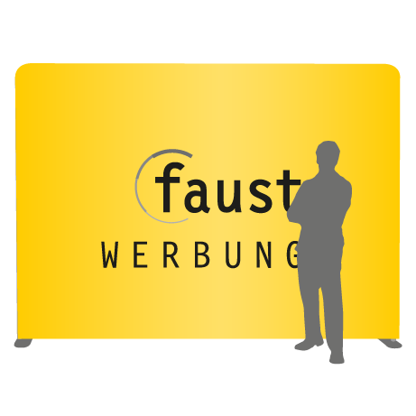 Textilwand ALU | 300er gerade | einseitig bedruckt