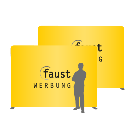 Textilwand ALU | 300er gerade | beidseitig bedruckt