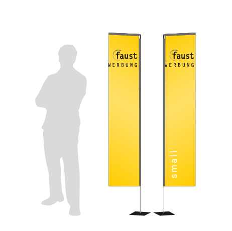 Beachflag Rechteck | Small (200 cm) | beidseitig bedruckt