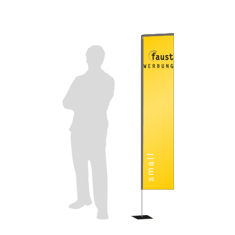 Beachflag Rechteck | Small (200 cm) | einseitig bedruckt