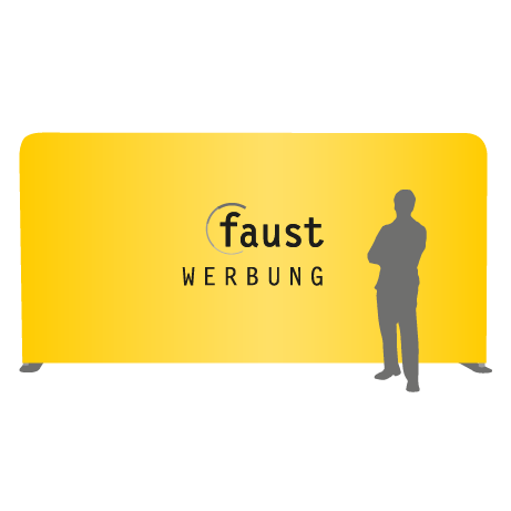 Textilwand ALU | 600er gerade | einseitig bedruckt